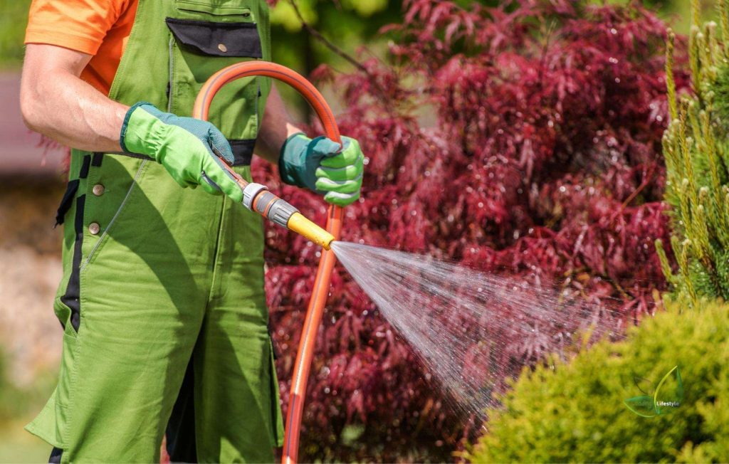 Using garden hose