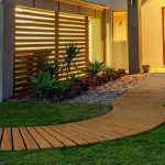 Wooden garden pathway